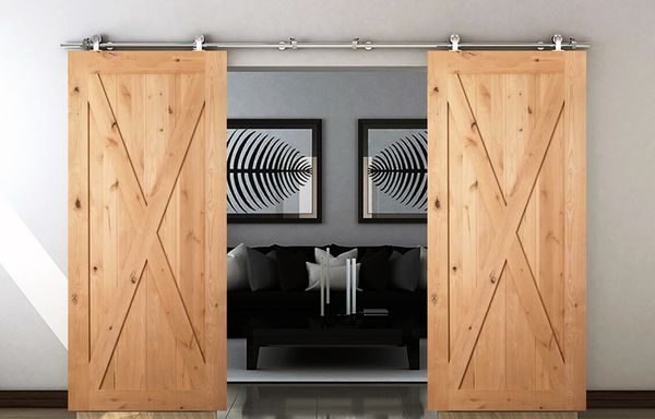 2019 Stainless Steel Top Mounted Classic Sliding Wood Barn Door