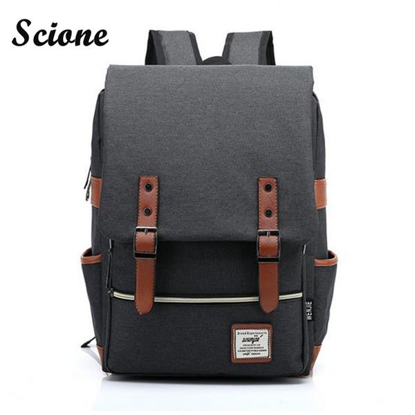 

wholesale- fashion men daily canvas backpacks for laplarge capacity computer bag casual student school bagpacks travel rucksacks 1050tp