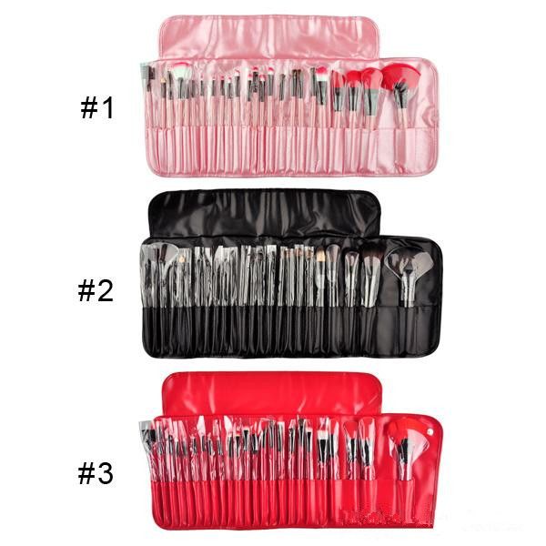 

24pcs makeup brush set makeuptool kit pink red black color comestic makeup brushes blush face powder eyeshadow foundation brushes 0605053