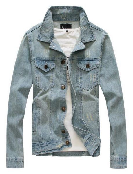

new spring men's brand casual slim water wash denim jacket fashion turn-down collar denim coat/m-xxl, Black;brown