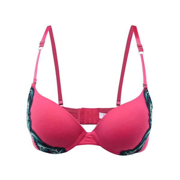

women a b c d cup push up bra v neck plunge lingerie bra, Red;black