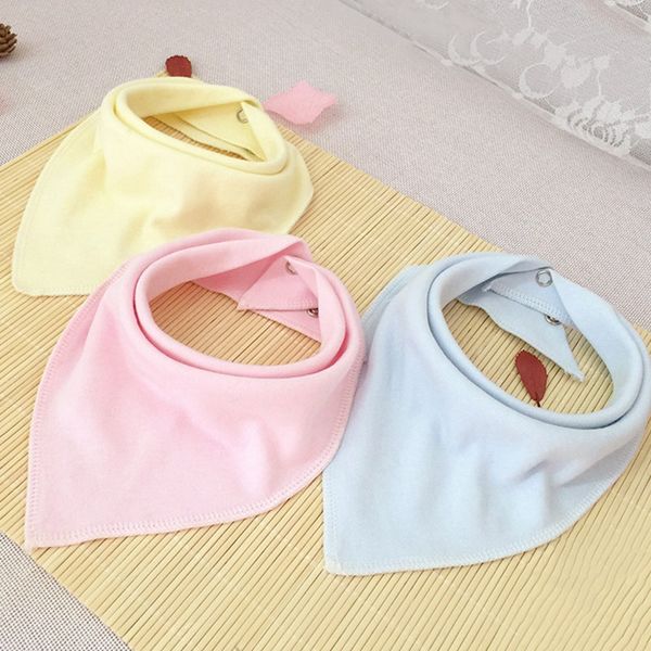 

wholesale- baby double layers cotton bandana bibs soft comfy burp cloths toddler dribble solid color burp cloths baberos
