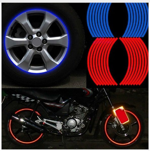 

горячие продажи полиэтилентерефталат колесо наклейка светоотражающие обода полоса лента велосипед мотоцикл автомобиль перевозка груза падени