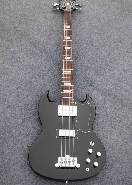 

Private order black electric ba guitar mahogany body ro ewood fingerboard can end picture cu tomization
