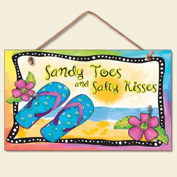 Acheter Plaque De Signe Pvc New Flip Flops Plaque De Mur Plaque De