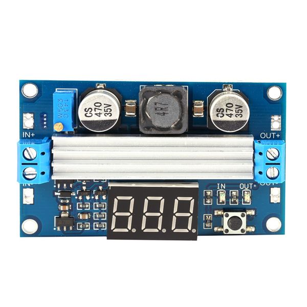 Freeshipping 2 adet / grup Güç Kaynağı DC-DC 100 W 3-35 V 12 V için 3.5-35 V Step Up Modülü LED Voltmetre Boost Step-up Modülü