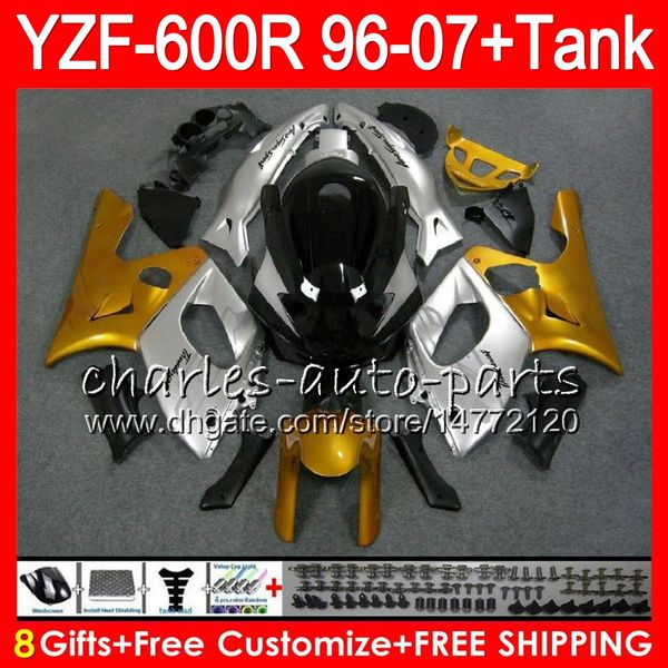 

8gift 23color for yamaha yzf600r thundercat 96 97 98 99 00 01 53no33 yzf 600r yzf 600r 1996 1997 1998 1999 2000 2001 fairing gold ilvery