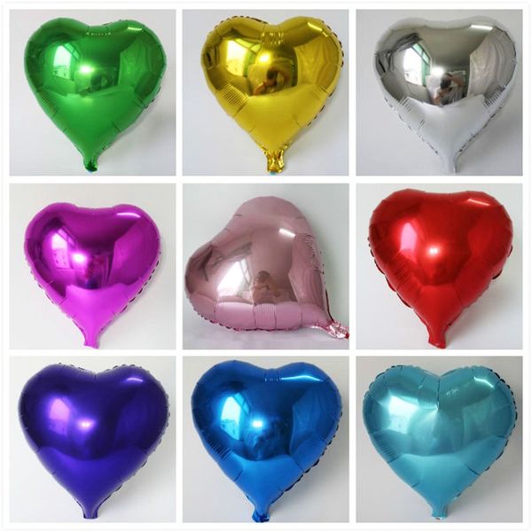 18inch Solid Gold Silver Blue Purple Balloons Helium Foil Wedding