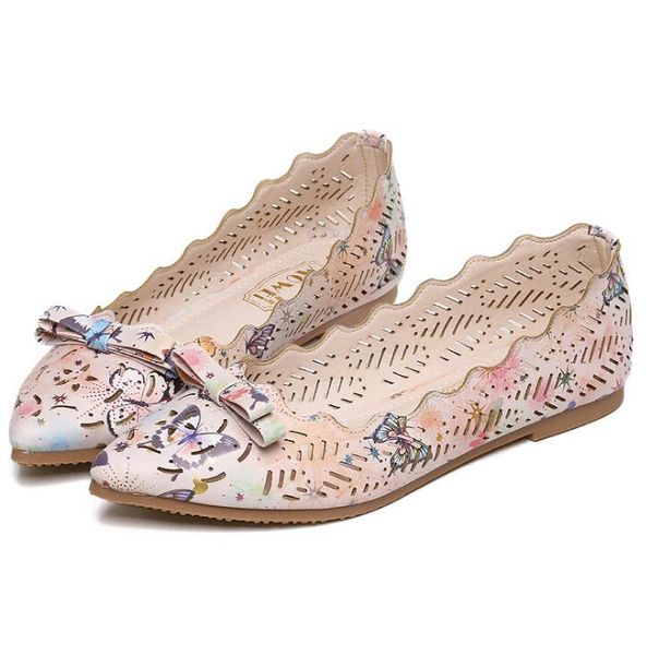

butterfly new shoes single arrival ballets shoes high toe pointed women 2017 print quality hollow out bow casual flat big size qrvwn, Black
