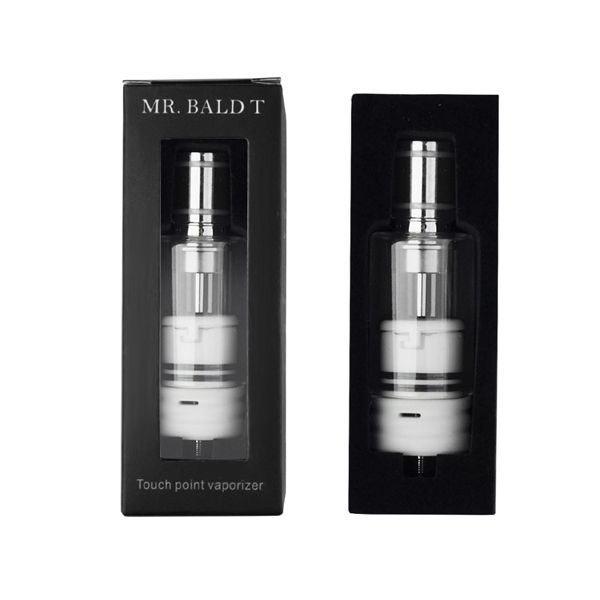 

Аутентичные Longmada Mr. Bald T Испаритель Mr Bald Wickless Touch Point Испаритель Керамический воск E жидкость 2-в-1 Распылитель Vape Tank DHL