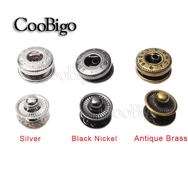 

50set/Pack Metal Press Studs Sewing Button Snap Fasteners Sewing Leather Craft Clothes Bags