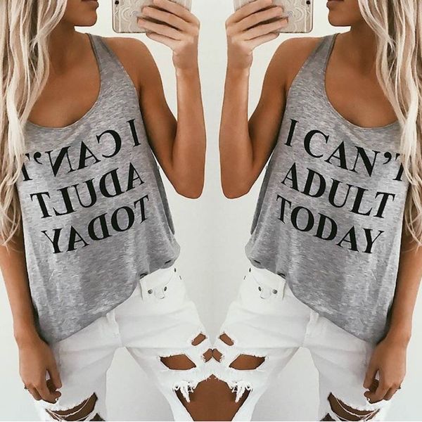 

wholesale- i can't today graphic t-shirt 529, White