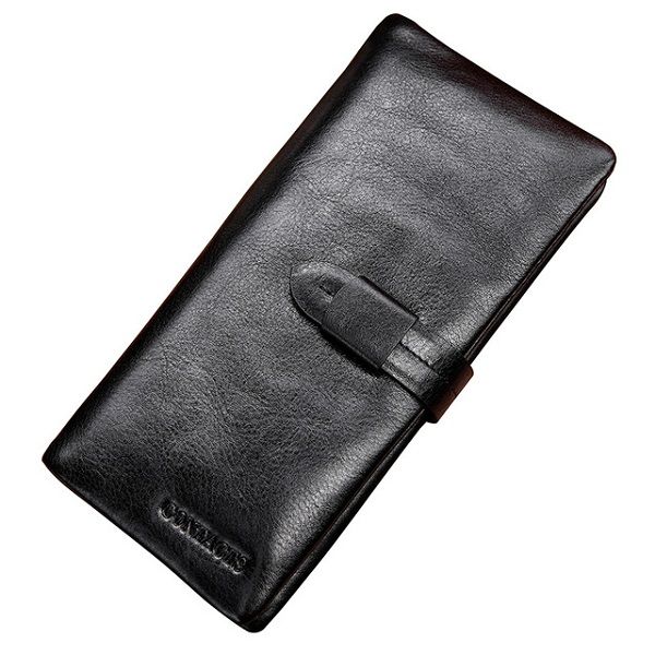 

brand solid men wallets fashion male clutch wallet genuine leather men long purses card holder purses men coin purse m1029, Red;black