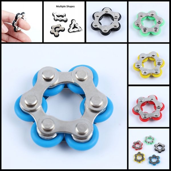 

5 color roller chain fidget toy stress reducer for adhd add autism anxiety boredom adults and kids fidget cube spinner fidget c159q