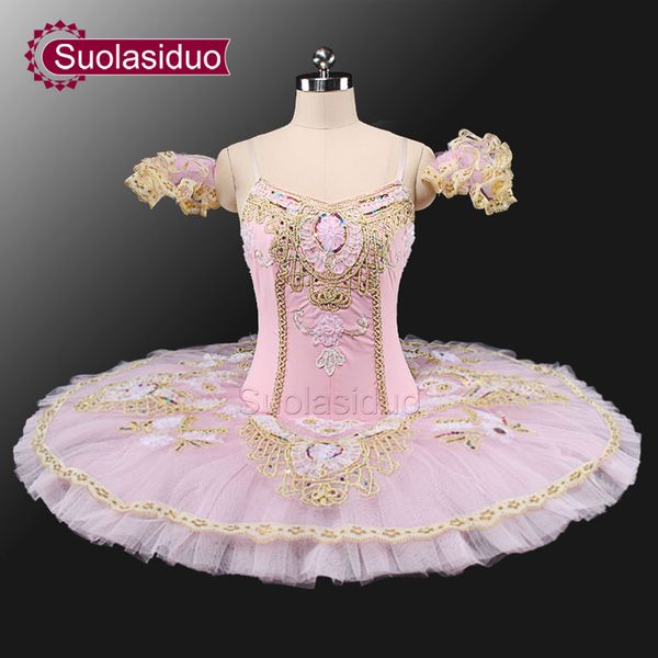 

classic tutu professional girls flower fairy ballet tutu performance ballet costumes sleeping beauty pancake tutu costume sd0001, Black;red