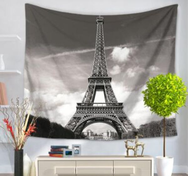 Paris Eiffel Tower Tapestry Hippie Wall Hanging Tapestries Beach