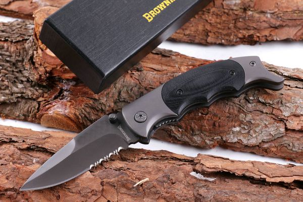 Più nuovo Browning 230 Titanium Pocket Coltello pieghevole 5Cr15Mov 57HRC G10 Tactical Camping Caccia Sopravvivenza Coltello Utility militare Strumenti EDC