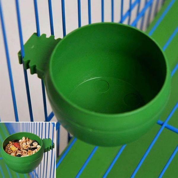 2019 Plastic Round Bird Parrot Aviary Pet Cage Water Food Feeder