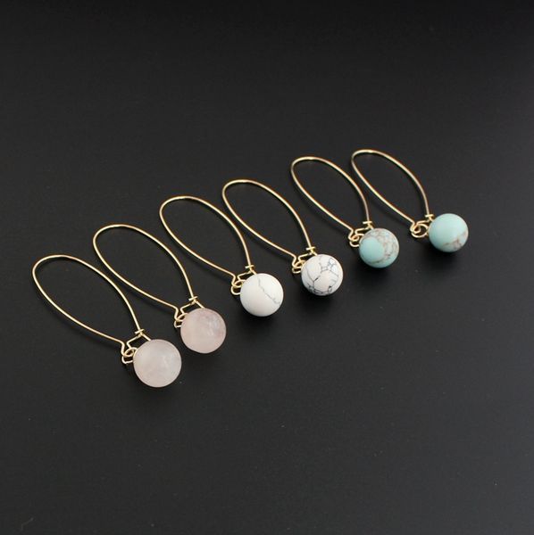 

k kite earring, durzy rose quartz turquoise color stone, cute gift for women, and hign quality, Silver
