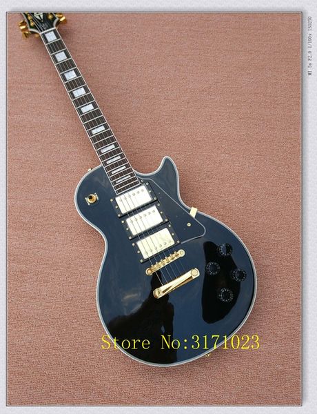 

новые пользовательские электрогитара черный электрогитара палисандр гриф оптовая гитары из китая