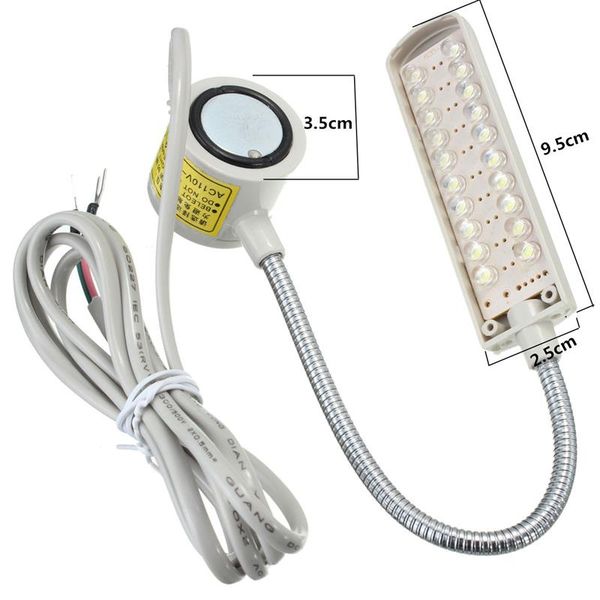 

flexible gooseneck industrial sewing machine 20 led night light lamp 110-250v magnetic mounting light lamp pins plug