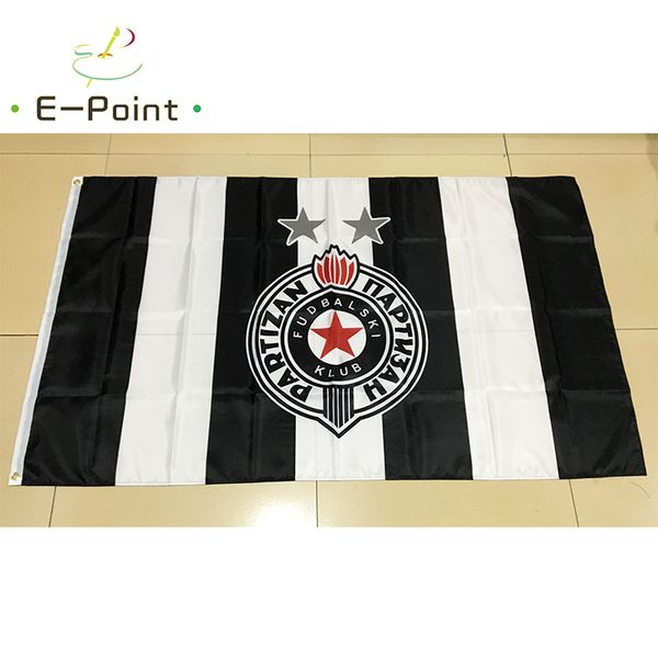 

Сербия FK Partizan FC тип B 3*5ft (90cm * 150cm) полиэстер флаг баннер украшения летающий дом сад