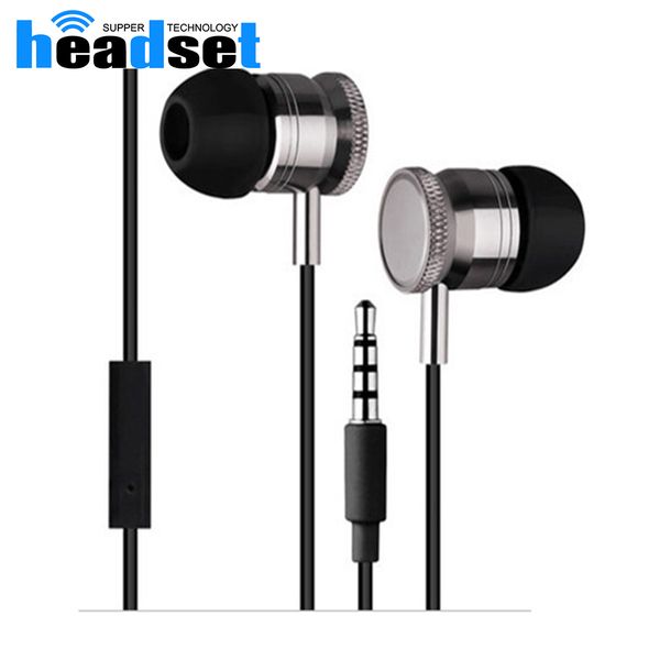 

metal in-ear earphones headset bass clarity stereo sound sport headphones with microphone for iphone 6 7 samsung s7 edge s8 plus