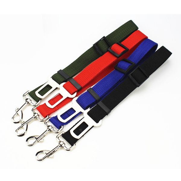 

4 colors adjustable car dog safety belt nylon pets puppy seat lead leash harness vehicle seatbelt