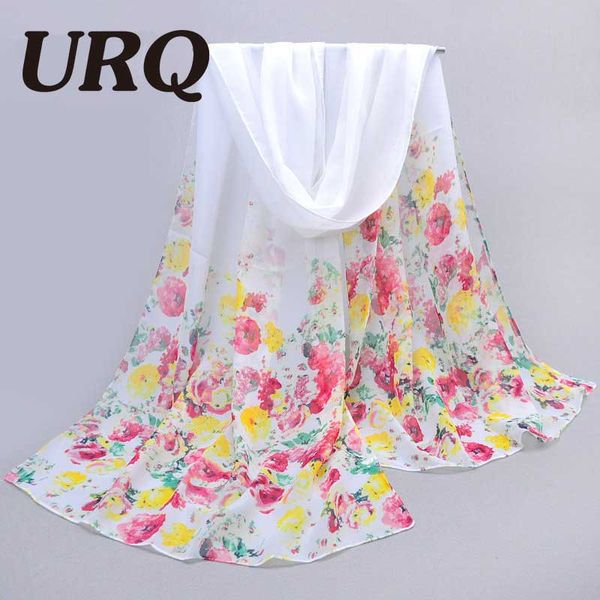 

wholesale-1pc 50*160cm fashion silk scarves spring style fashion woman small smoky flower chiffon scarves p5a16340, Blue;gray
