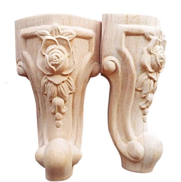 

4pcs/lot 10x6cm european style solid wood carved furniture foot legs tv cabinet seat feets