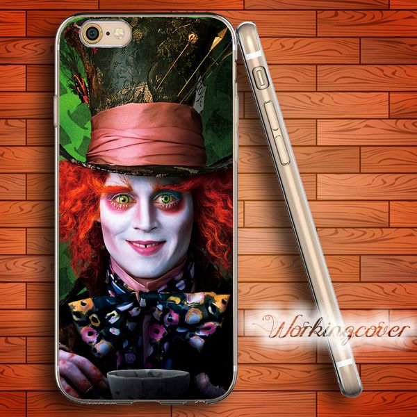 

alice in wonderland the hatter soft clear tpu case for iphone 7 6 6s plus 5s se 5 5c 4s 4 case silicone cover