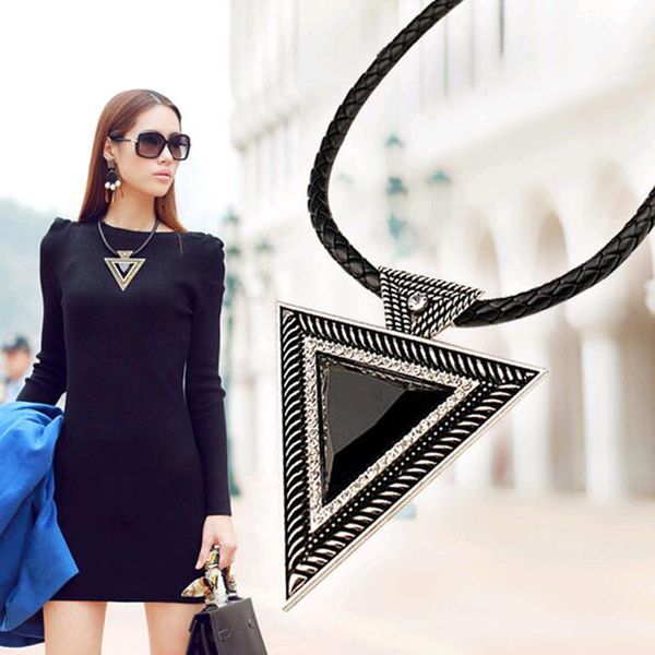 

tomtosh new 2016 fashion necklace pendant necklace necklaces rope triangle gifts for the party circuit, Silver