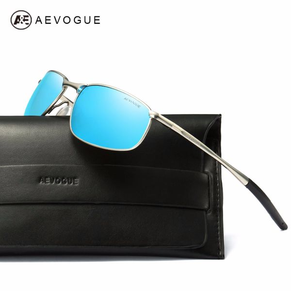 

wholesale- aevogue polarizd sunglasses for men rectangle metal frame brand designer fashion shades sun glasses with box ae0535, White;black