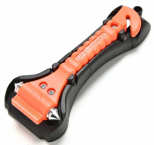 

outdoor survival portable safety hammer camping driving car seat belt cutter emergency escape hammer to break window glass 1pc
