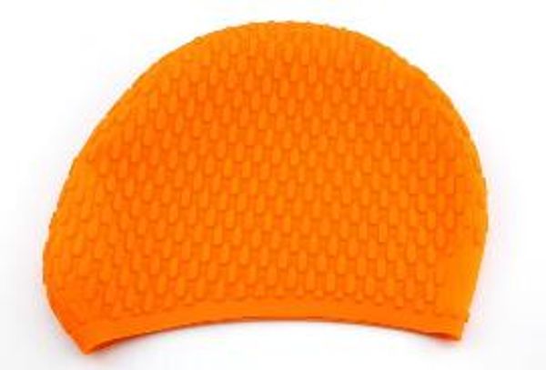 

ttl123 wholesale - durable stylish sporty latex swimming hat flexibility sport swim cap bathing hat 3 colors