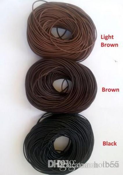 

new good 1.5mm mixed black brown mixed ng genuine round 100% cow real leather jewelry cord string for bracelet & necklace r62, White;red