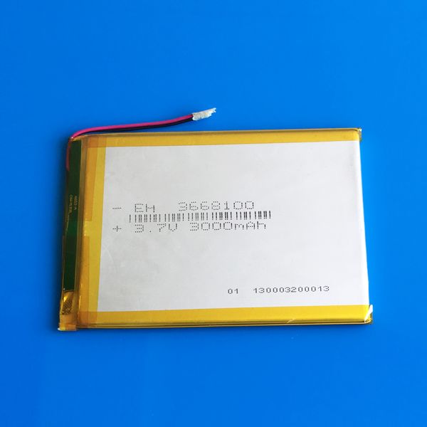 EHAO 3668100 3.7V 3000mAh Batteria ricaricabile Li-Po ai polimeri di litio per DVD PAD Cellulare GPS Banca di alimentazione Fotocamera E-book Recoder TV box