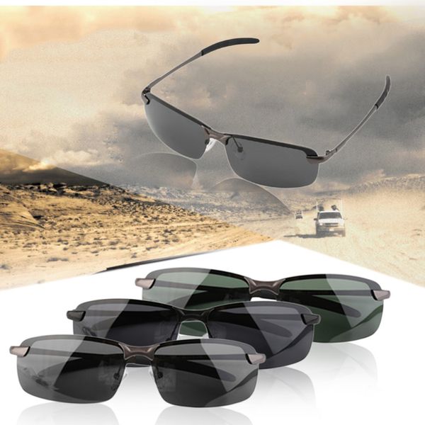 

wholesale- men's hd sunglasses outdoor wide eyewear driving anti-glare wear-resisting lens relieve visual fatigue mens sunglasses 2017, White;black