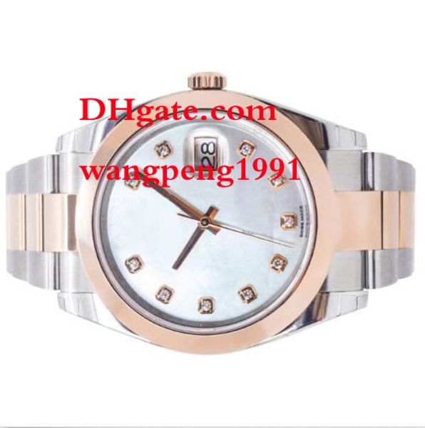 

men watch 41mm 126301 diamonds stainless steel bracelet sapphire glas white dial diamonds automatic men"s watch watches, Slivery;brown