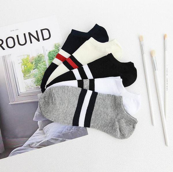 

arrival spring and summer striped men's socks ultra-thin breathable low to help cotton stealth men sock nw022, Black