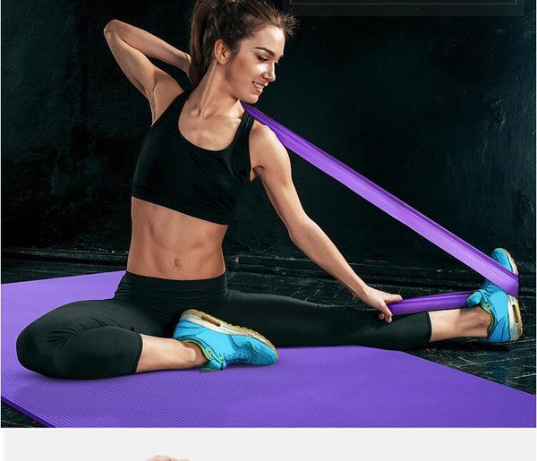Fascia elastica da 1,5 m per yoga, pilates, imbracatura, attrezzatura da palestra per esterni, fascia da braccio per palestra sportiva, in gomma, per esercizi di resistenza all'elasticità