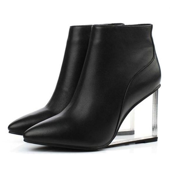 

женские туфли прозрачные клинья высокие каблуки ботинки лодыжки указательные па