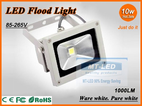 DHL IP65 À Prova D 'Água 10 W Conduziu Holofote Holofote Projeto Ao Ar Livre Lâmpada Poder holofotes RGB Quente / Branco Fresco 10 W COB Chip 85-265 V Super Brilhante luz