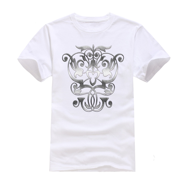 

metal decoration new fashion man t-shirt cotton o neck mens short sleeve mens tshirt male tees wholesale, White;black