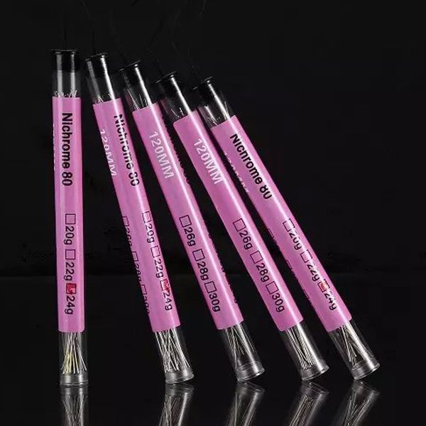 

Nichrome 80 Wire 120MM 20g 22g 24g 26g 28g 30g Resistance Wire 20 pcs in a Tube fit RDA RBA Atomizer DHL Free