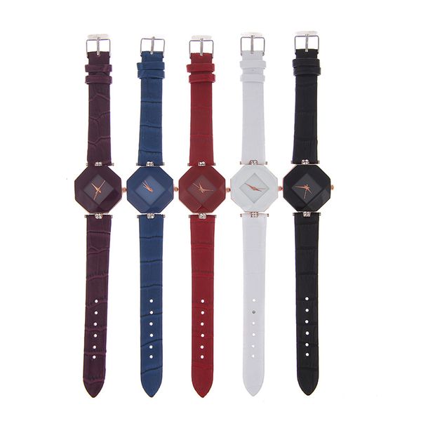 

wholesale 100pcs/lot mix 5colors temperament fashion table diamond shaped ladies watch wr046, Slivery;brown