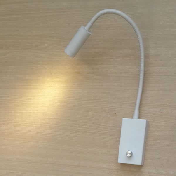 

ch rv interior lights lamp matte white knob dimmer switch 15%-100% brightness changeable aluminum hose flexible edison led 3w 200lm