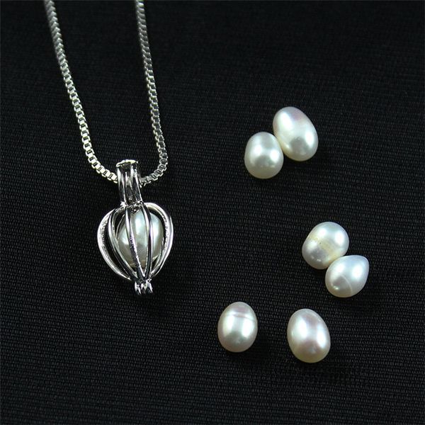 

selling wholesale love wish necklace pearl necklace oyster drop pendant jewelry for women girlfriend birthday gift, Silver