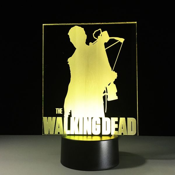 

Walking Dead 3D Optical Illusion лампы Night Light 7 RGB свет DC 5V USB зарядка пятые батареи Dropshipping Бесплат