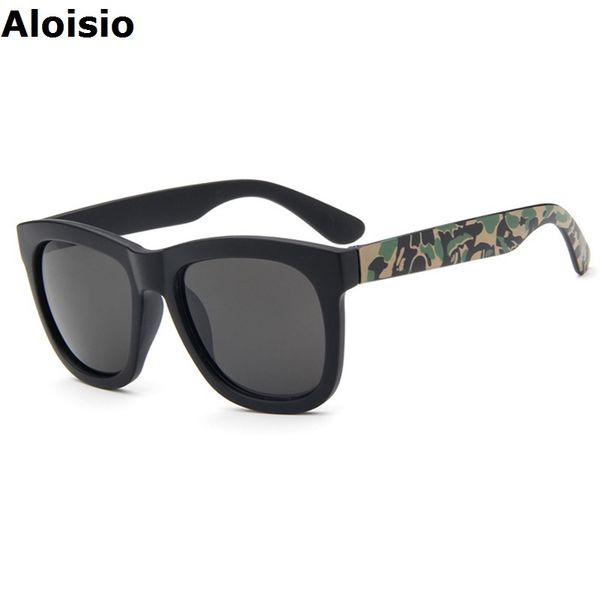 

wholesale- aloisio brand designer men sunglasses camouflage plastic frame retro glasses oculos square mirror shades gafas al122, White;black